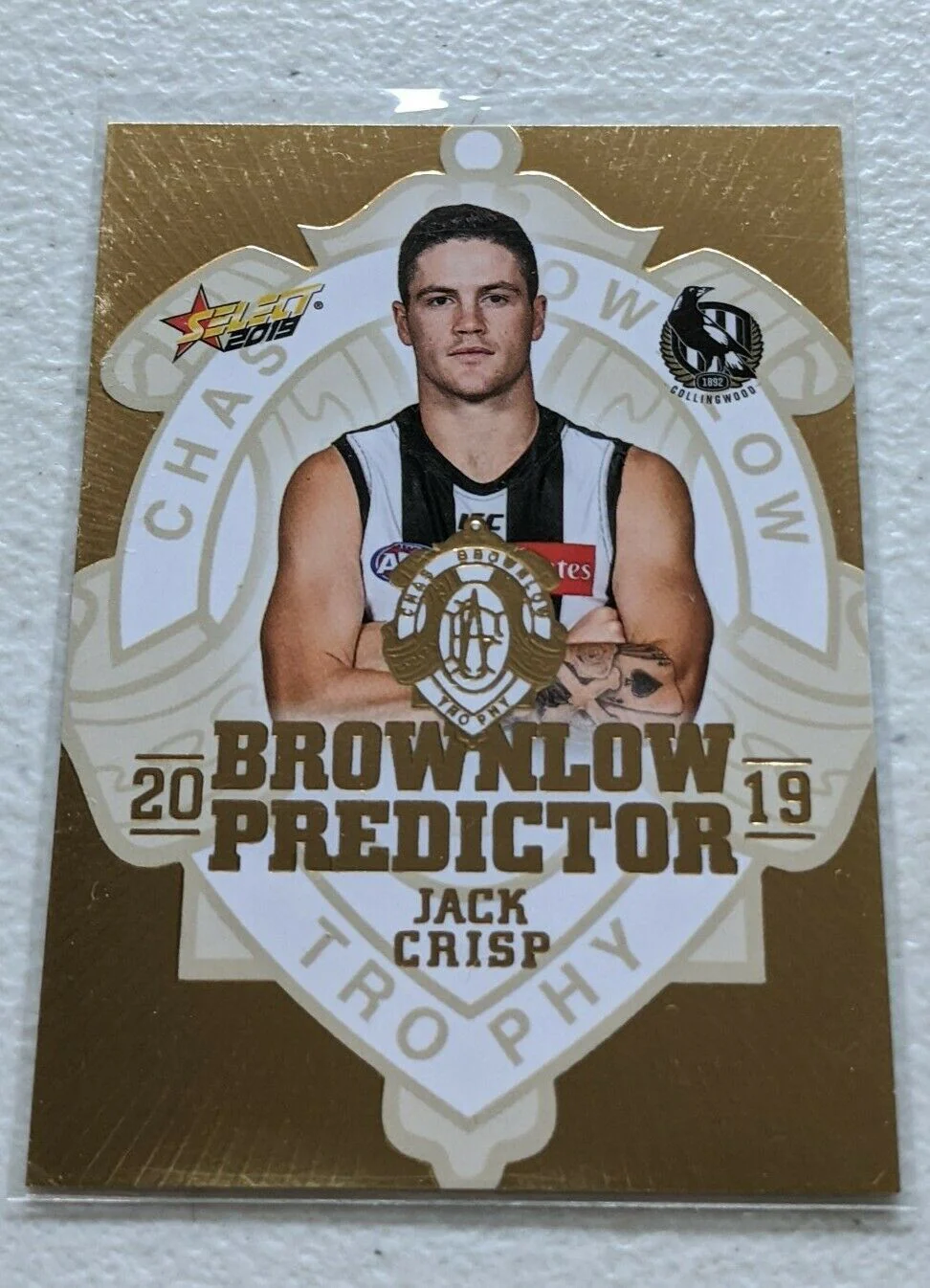 2019 SELECT FOOTY STARS JACK CRISP BROWNLOW PREDICTOR Collingwood 208/225