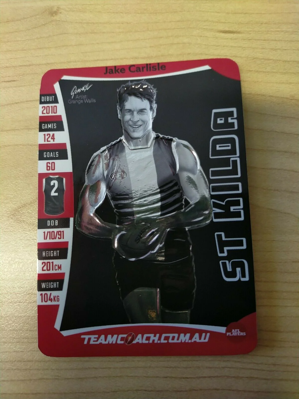 2019 Teamcoach Star Wildcard Jake Carlisle St Kilda SW-15 - Image 2