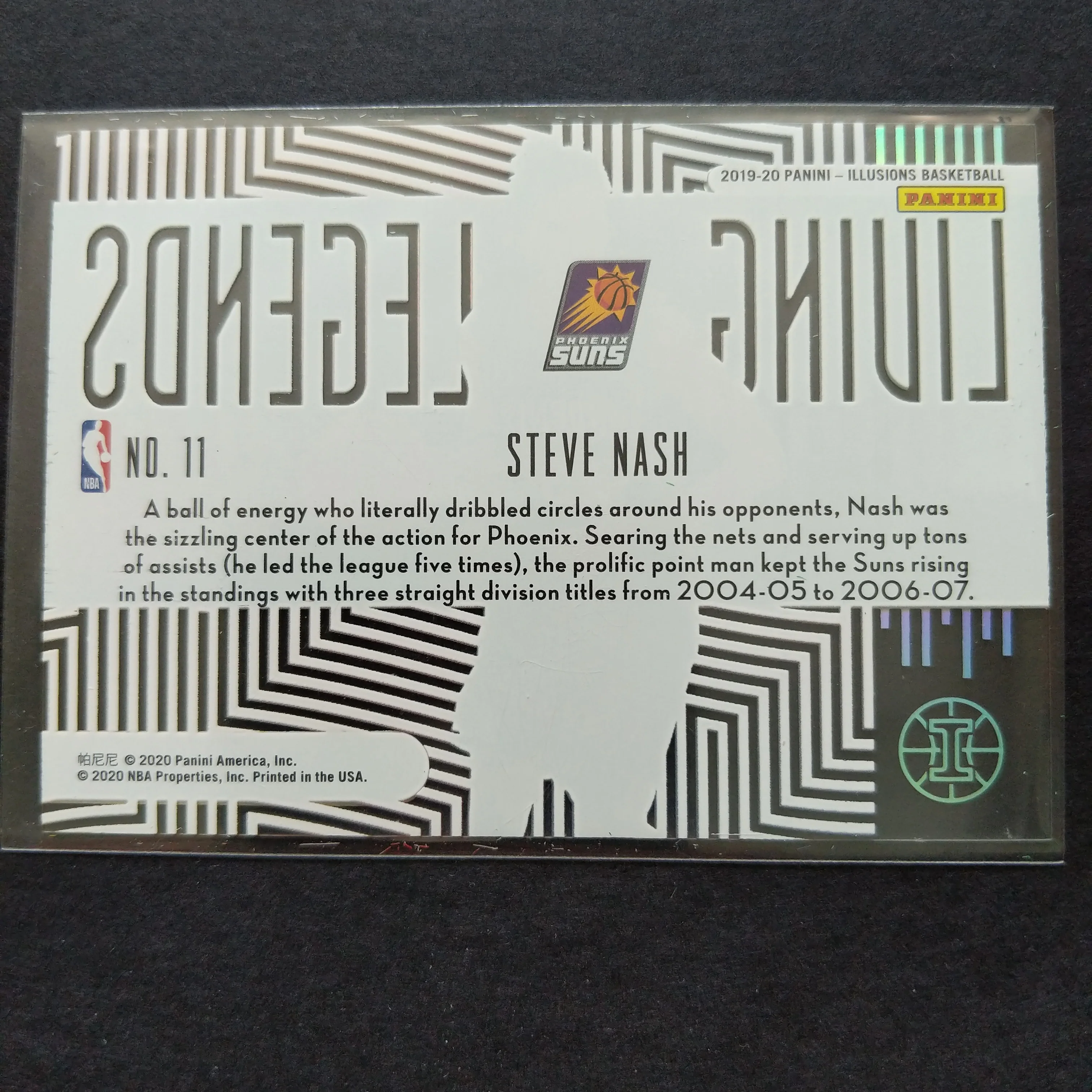 2020 NBA Panini Living Legends Steve Nash Basketball Card trading - Image 2