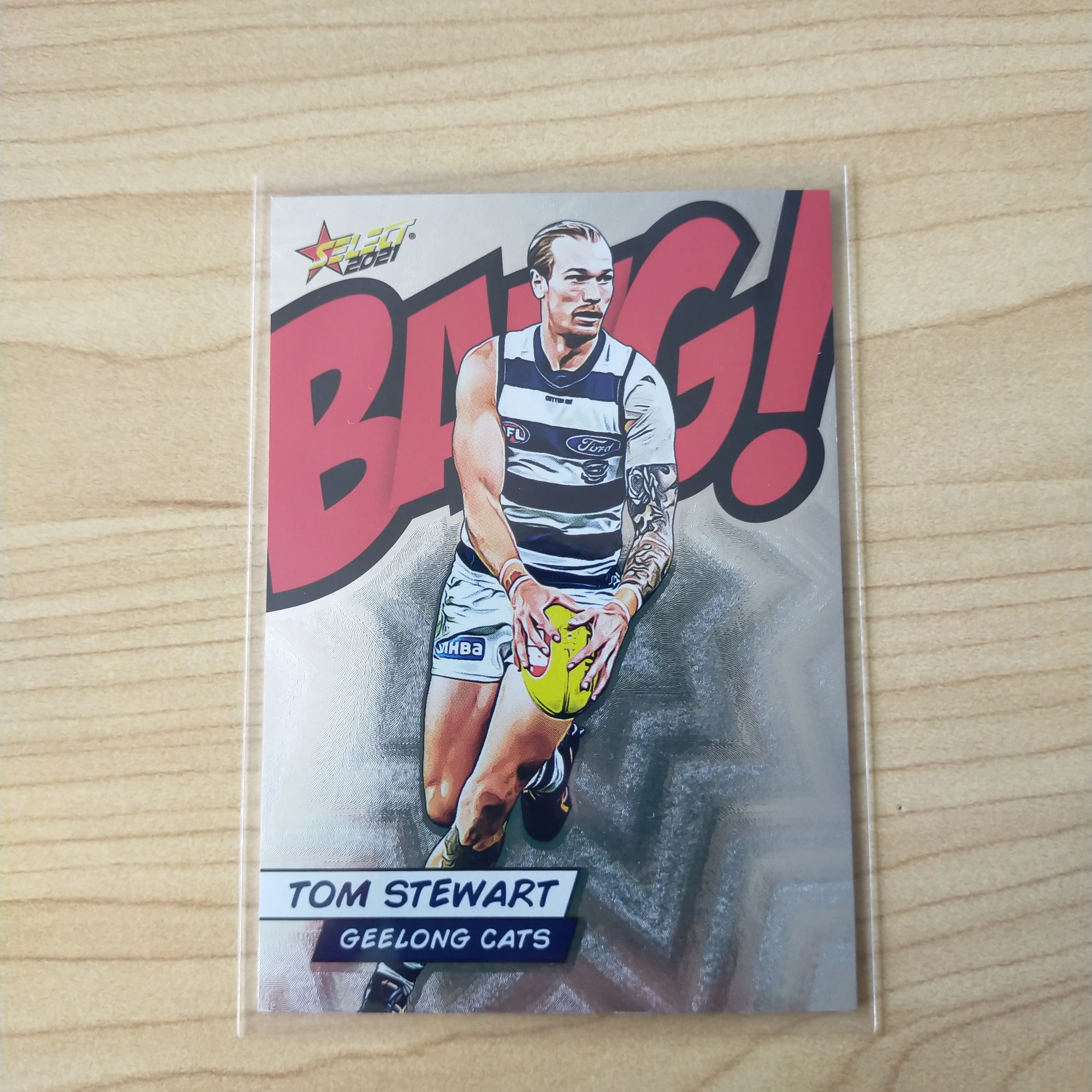 2021 AFL Select Footy Stars Bang Card Tom Stewart Geelong No.106/210