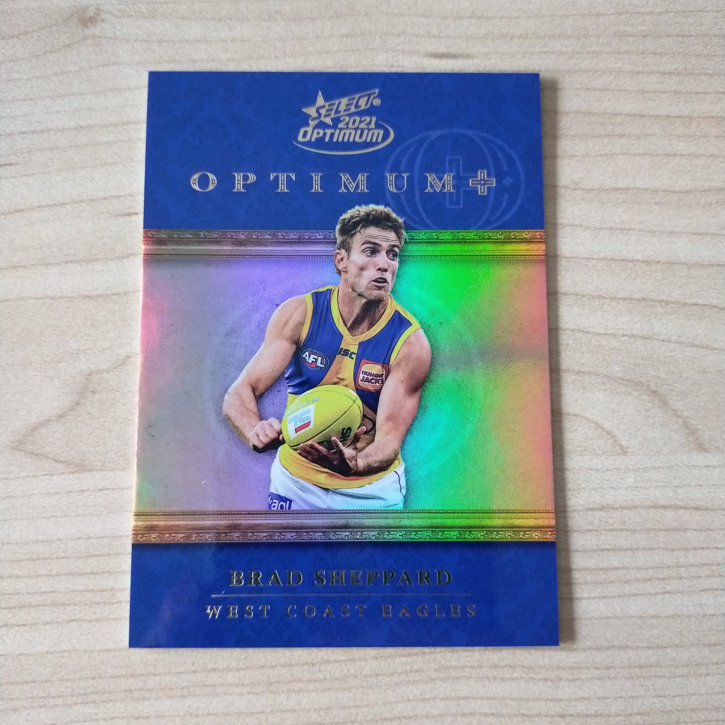 2021 AFL Select Optimum Plus Parallel Brad Sheppard West Coast No.009/115