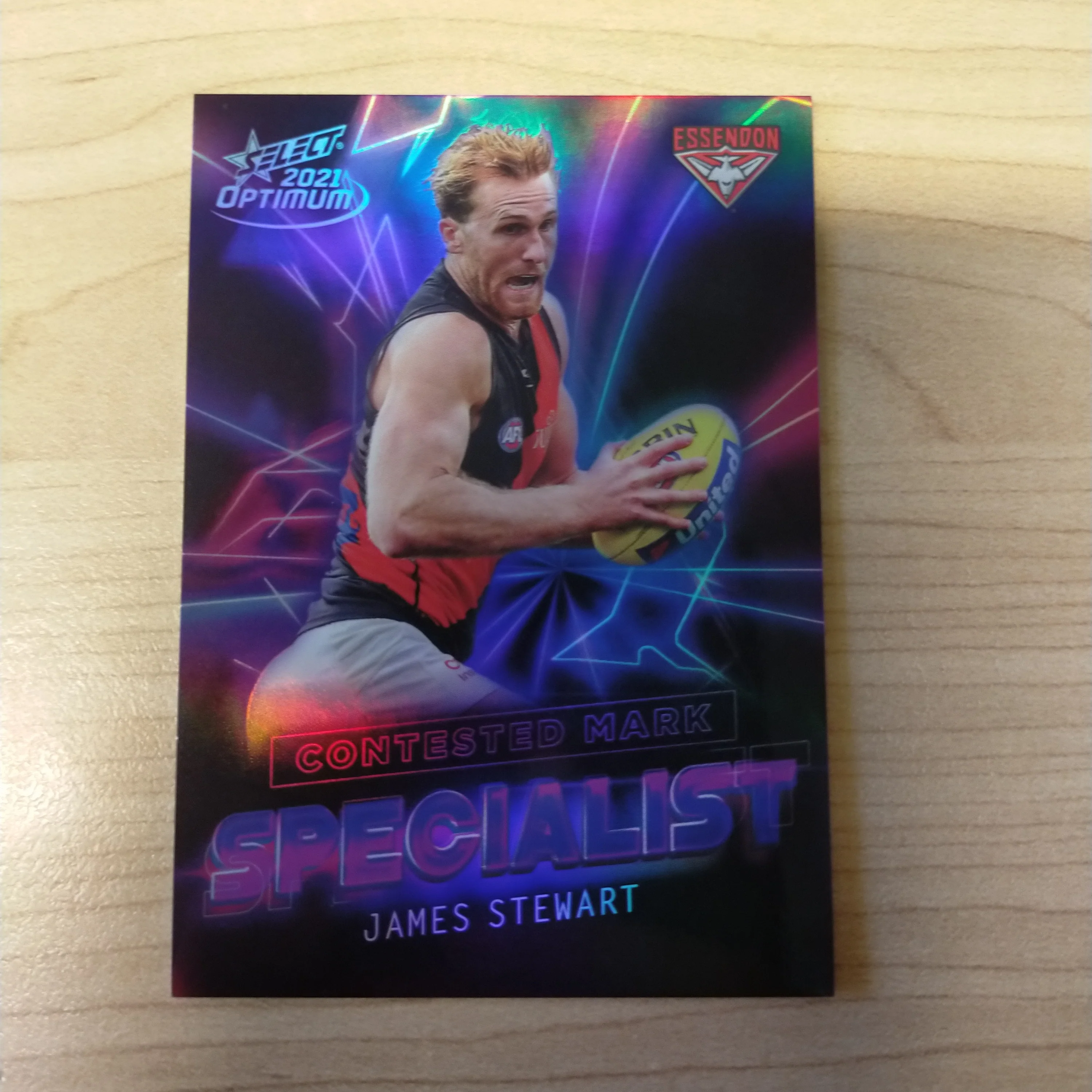 2021 AFL Select Optimum Specialist James Stewart Essendon No.76/80