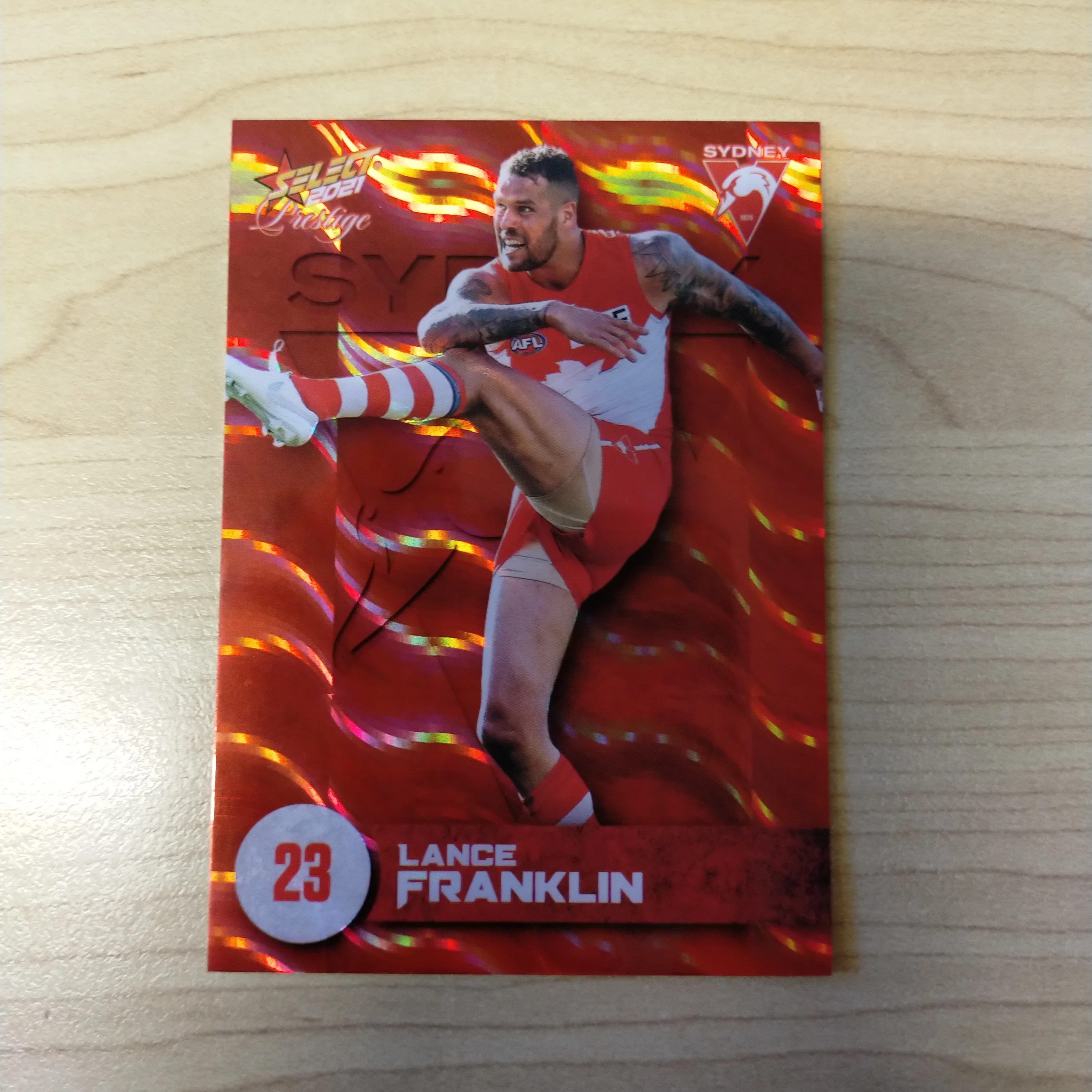 2021 AFL Select Prestige Red Parallel Lance Franklin Sydney No.145/210
