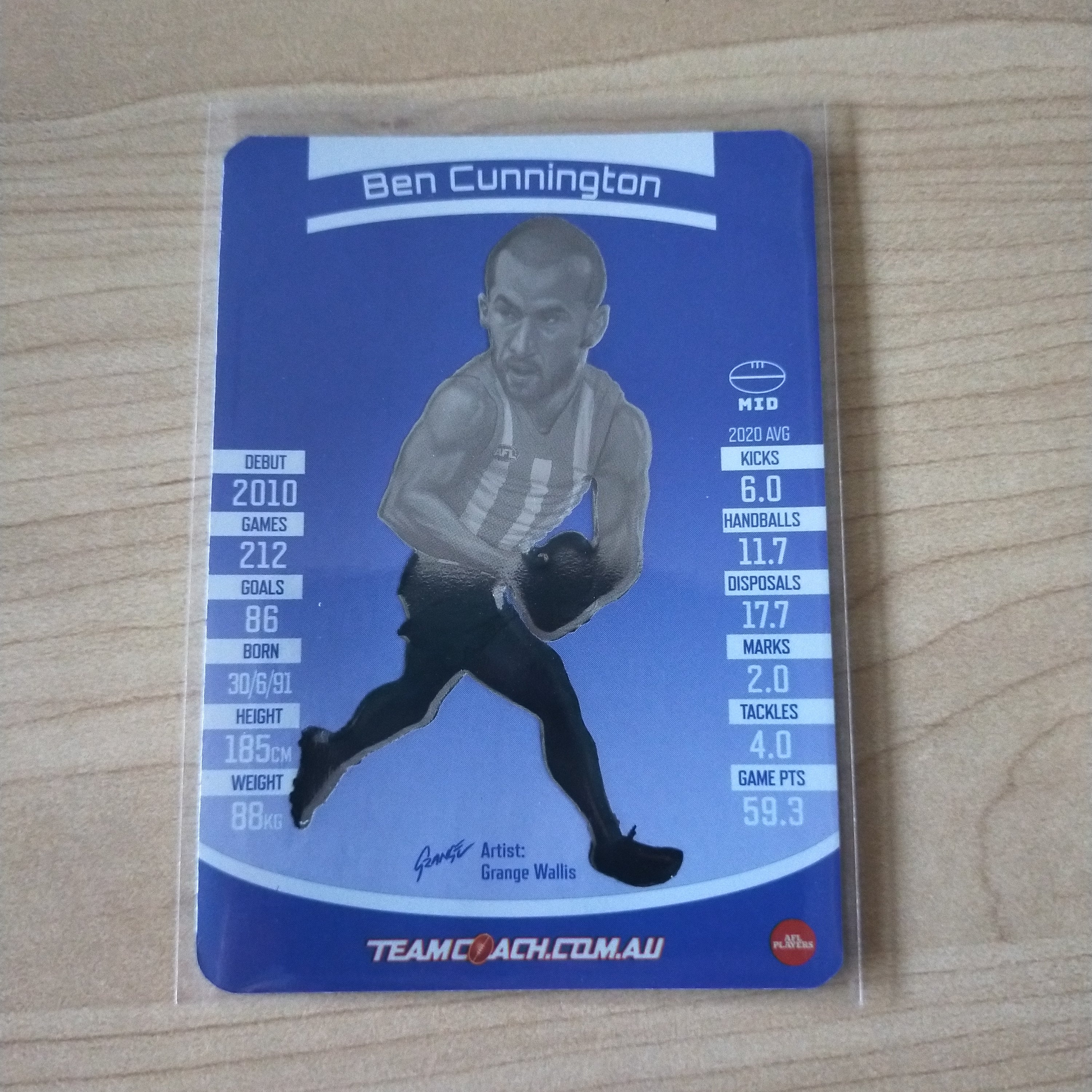 2021 AFL Teamcoach Star Wildcard Ben Cunnington North Melbourne SW-12 - Image 2