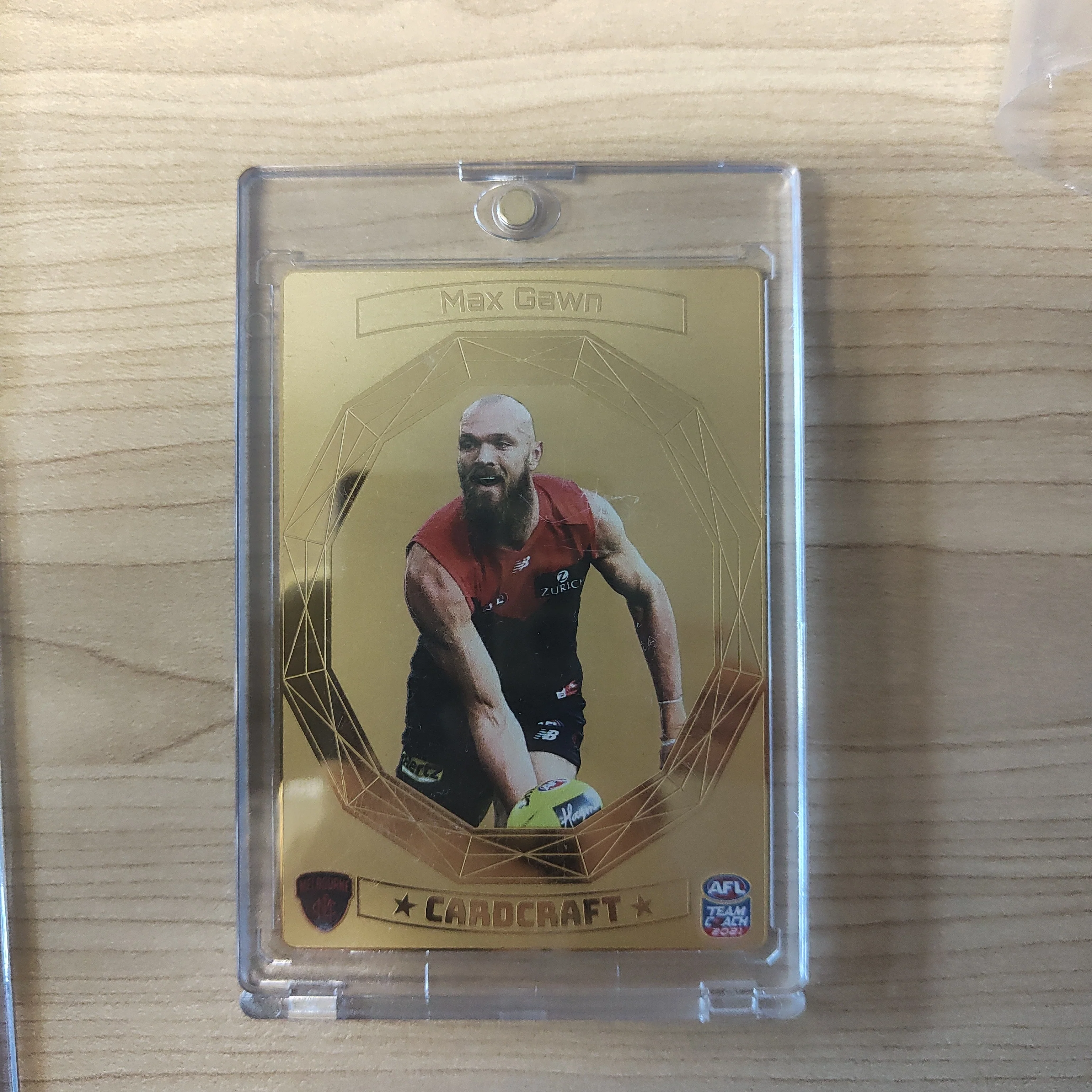 2021 Teamcoach Card Craft Max Gawn Melbourne Premiership Year Complete Set of 4 Cards + Redeemed 24k Gold Card - Image 2