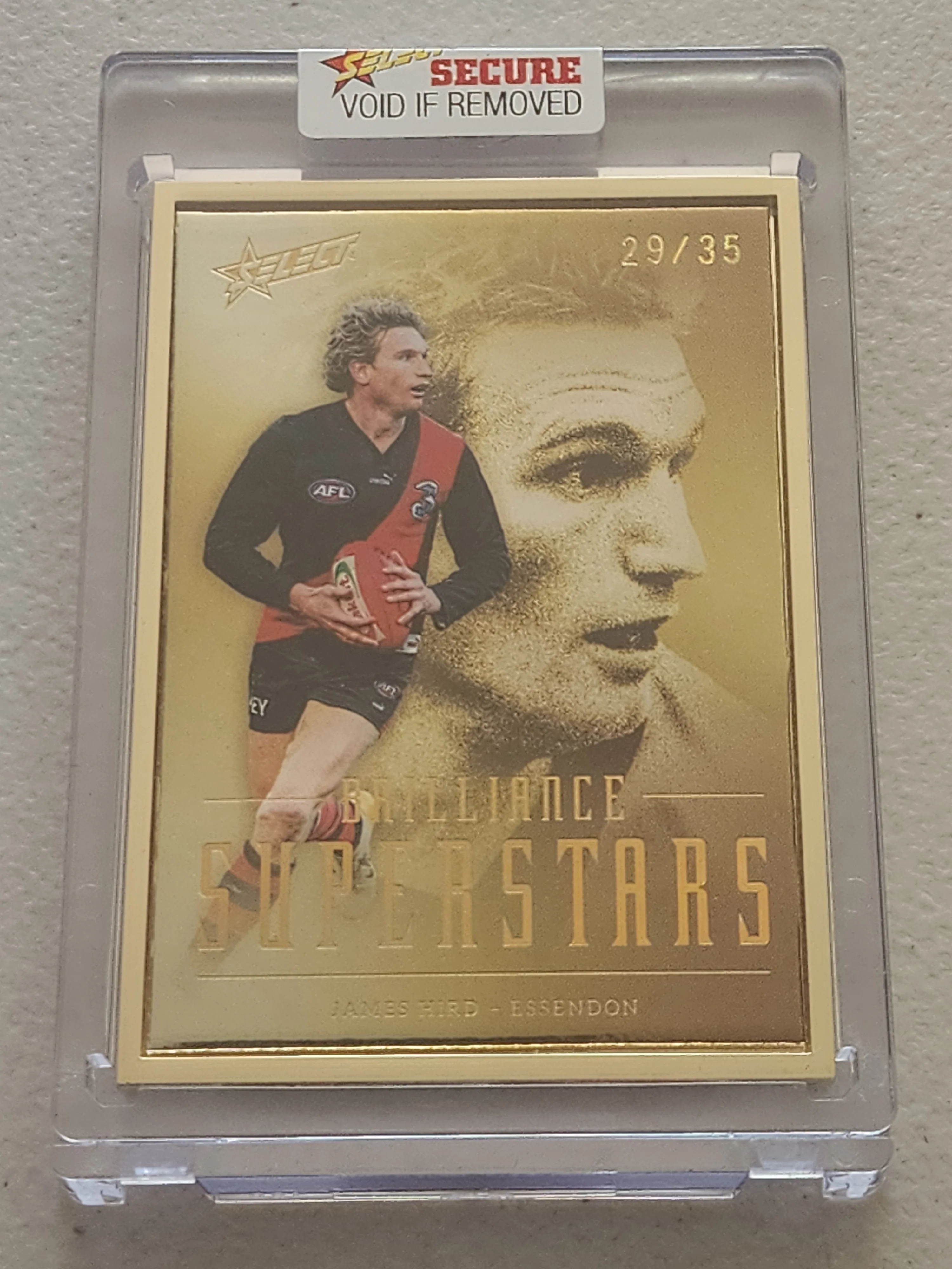 2022 AFL Select Brilliance Superstars James Hird Essendon 29/35 SS5