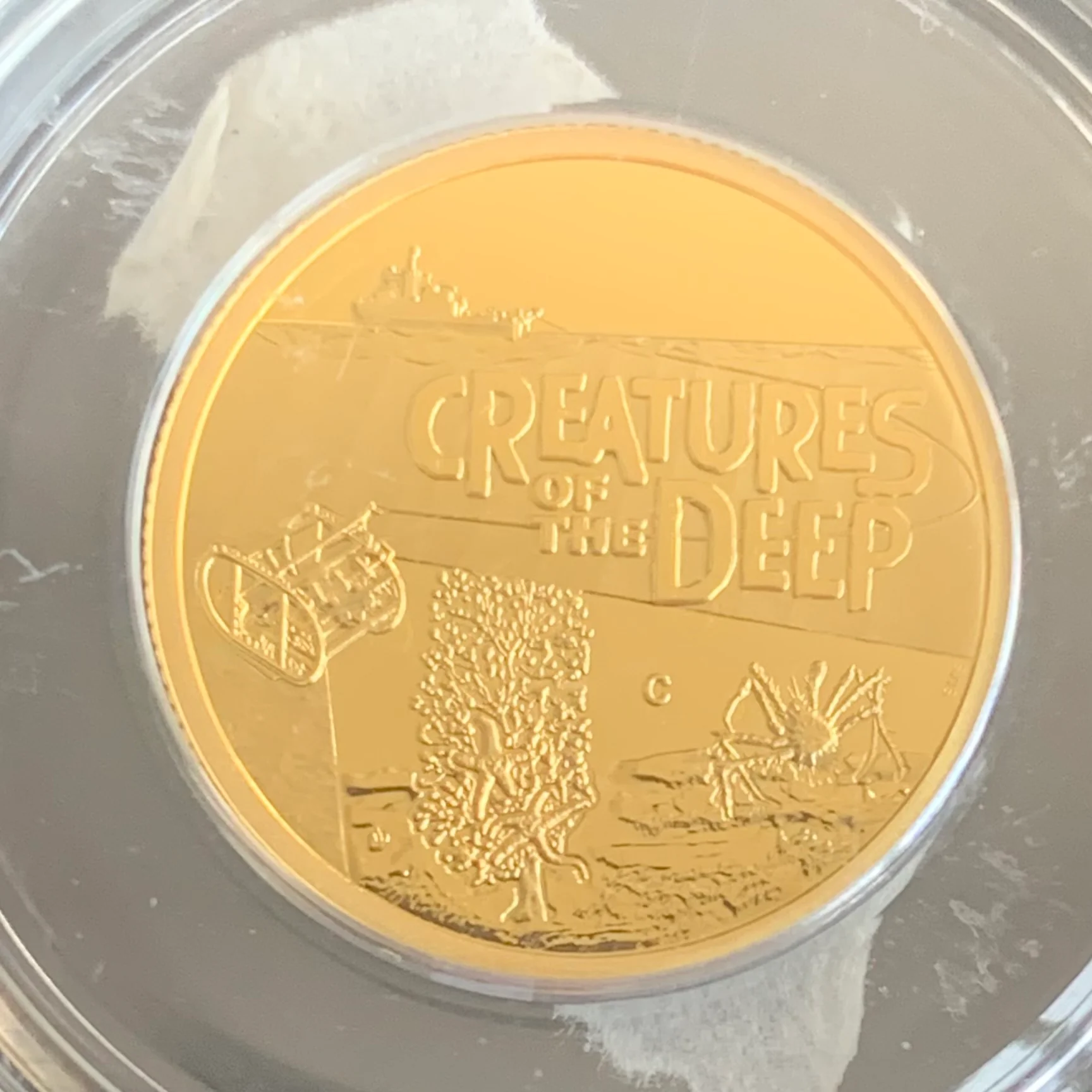 Australia 2023 Royal Australian Mint $10 C Mintmark 1/10oz Gold Proof Coin - Creatures of The Deep - Image 2