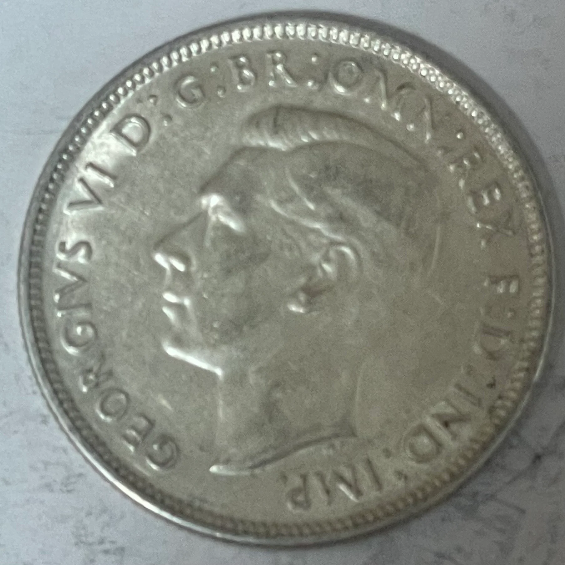 Australia 1942s San Francisco Mint 2/- Florin Silver Coin about Uncirculated - Image 2