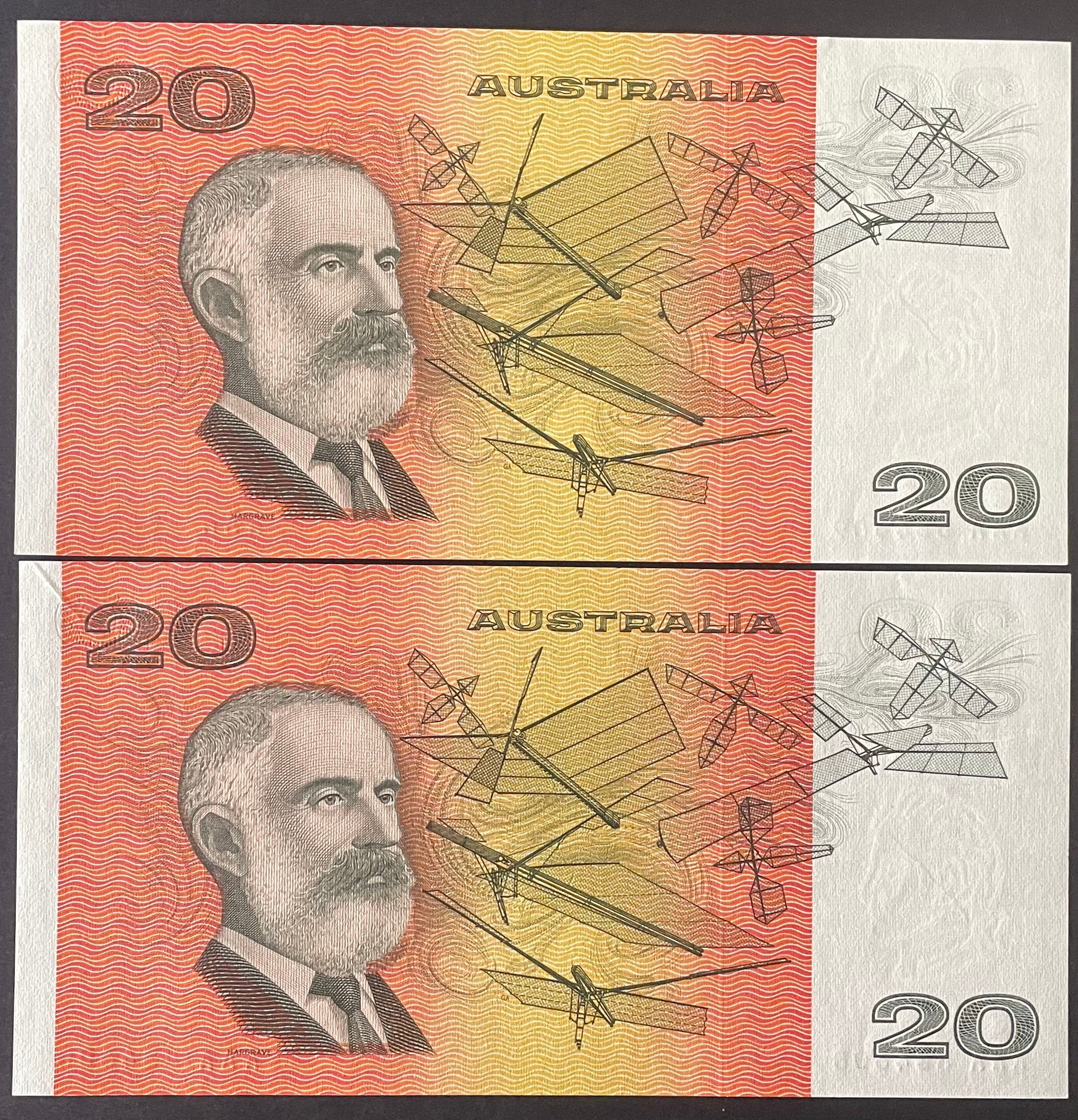 Australia 1991 $20 AAA Fraser Cole Uncirculated Pair R413i - Image 2