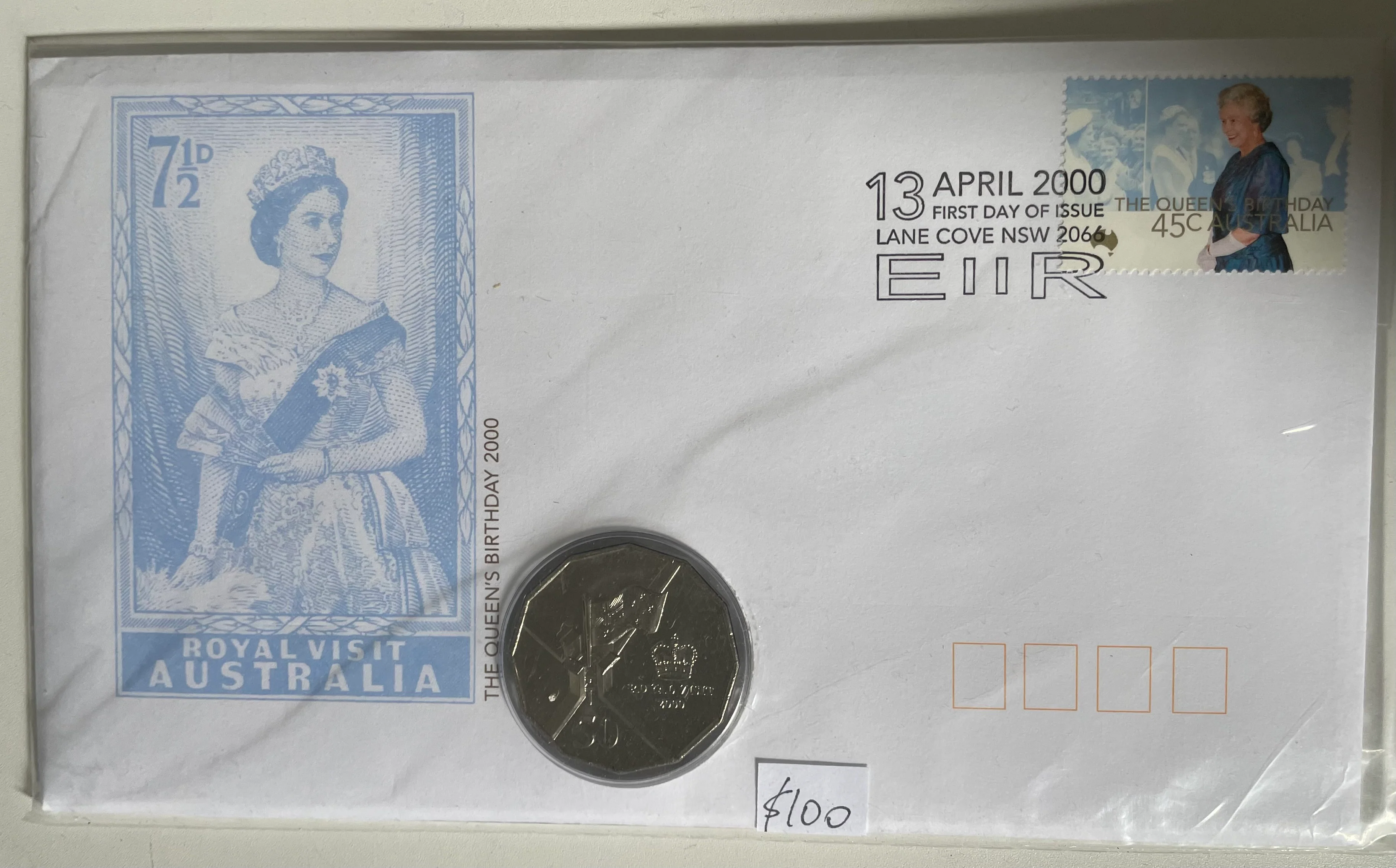 Australia 2000 50c Royal Visit PNC. Limited edition
