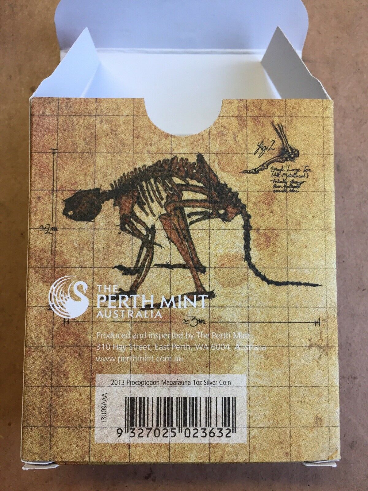 Australia 2013 Perth Mint Megafauna Procoptodon .999 Silver One Ounce Proof - Image 3
