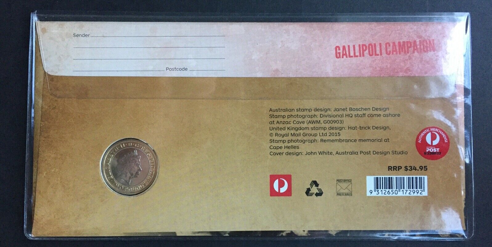 GB Great Britian UK 2015 £2 Joint Issue The Great War Gallipoli Campaign Limited Issue PNC - Image 2