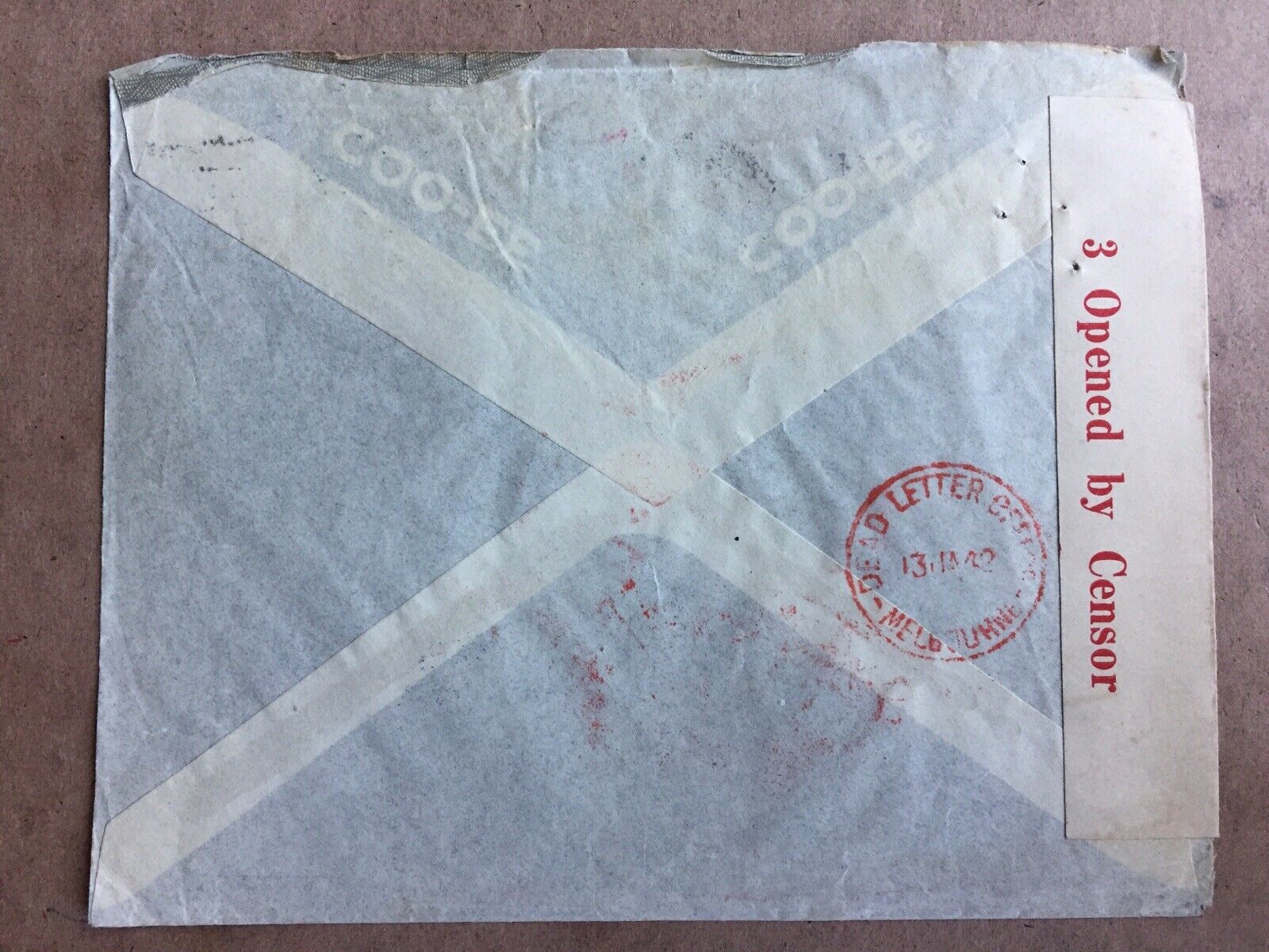 Australia - Hong Kong China Wool Advertising Cover Censored- WW2 undeliverable - Image 2