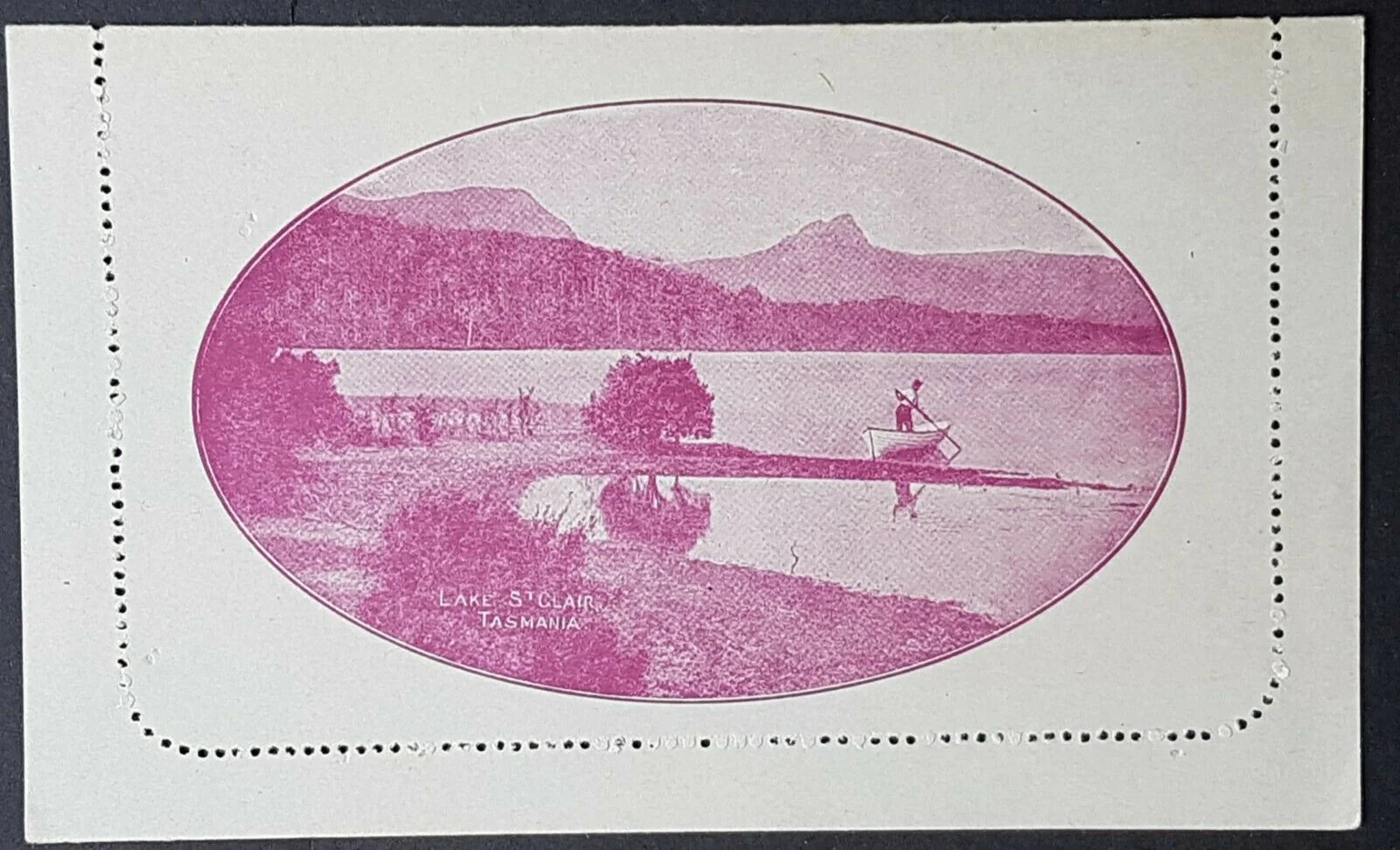 Australia Letter Card 1d Kangaroo Lake St Clair Tasmania ACSC LC 14 M