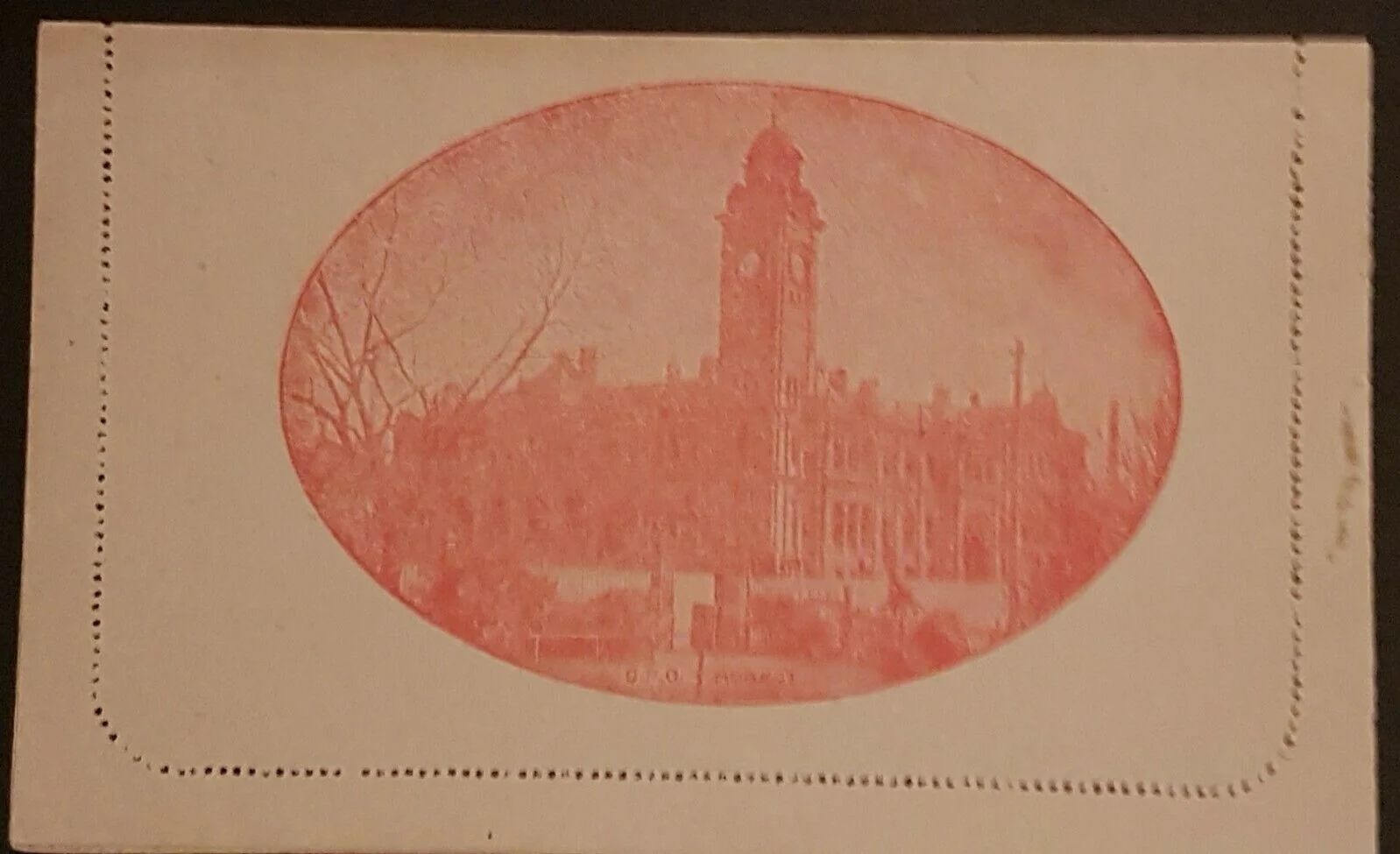 Australia Letter Card 2d KGV GPO Hobart Tasmania ACSC LC49 (58A) Clocks
