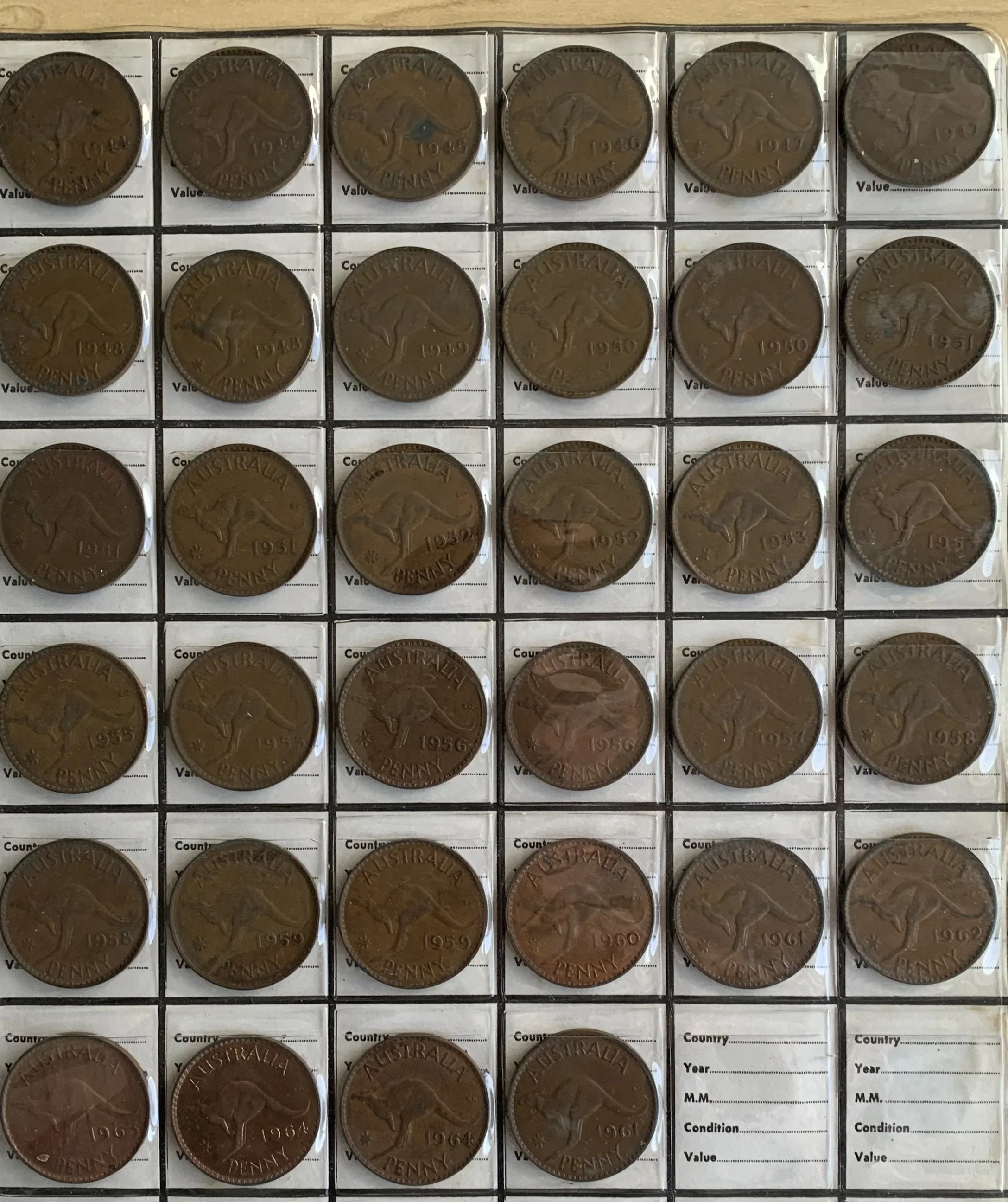 Australia Penny collection Penny Set Excluding 1925 & 1930 - Image 4