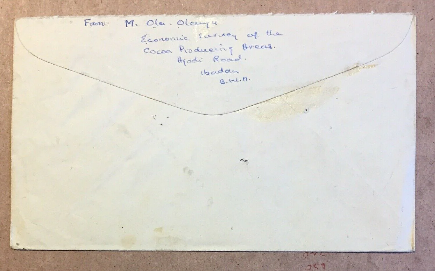 British West Africa 1951 King George VI Taxed Cover Ibadan to Chicago - Image 2