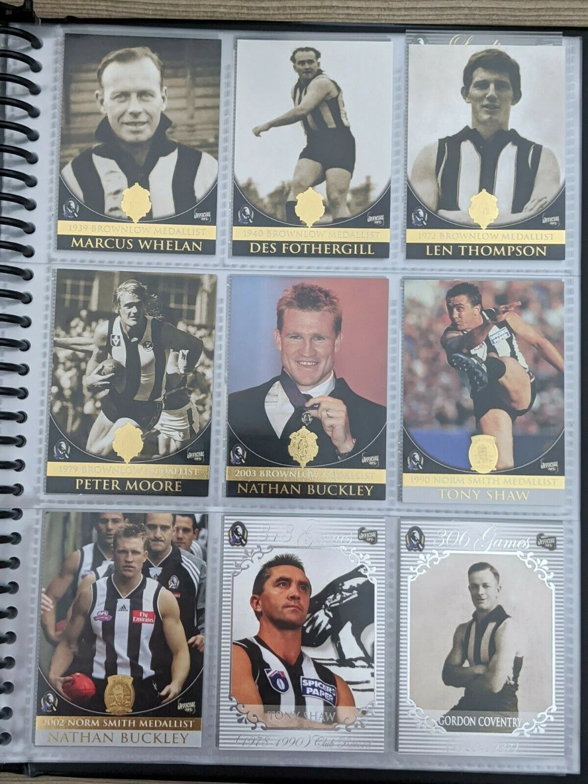 Collingwood AFL Hall Of Fame Card Collection (110)+ 9 Signatures Limited 66/250 - Image 4