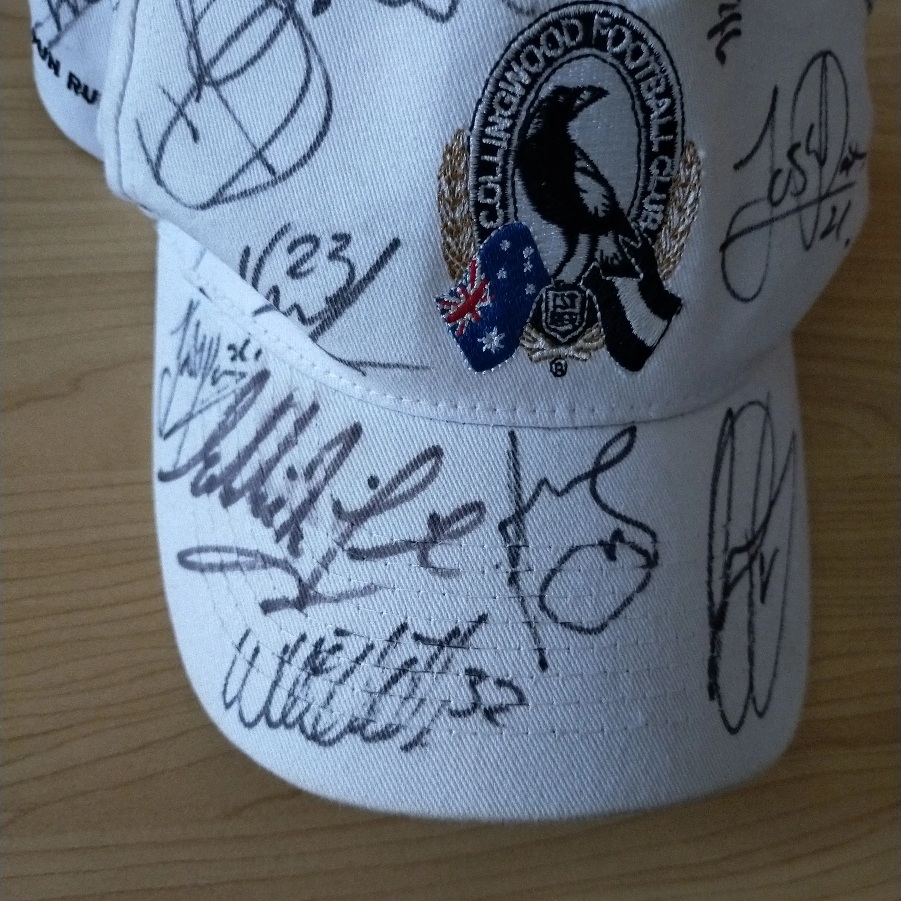 Collingwood Football Club Family Fun Run and Walk Hat Signed By Collingwood Team - Image 2