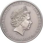 Niue 2019 $1 Tasmanian Devil 1oz 999 Silver Antiqued Coin Box Cert - Image 2