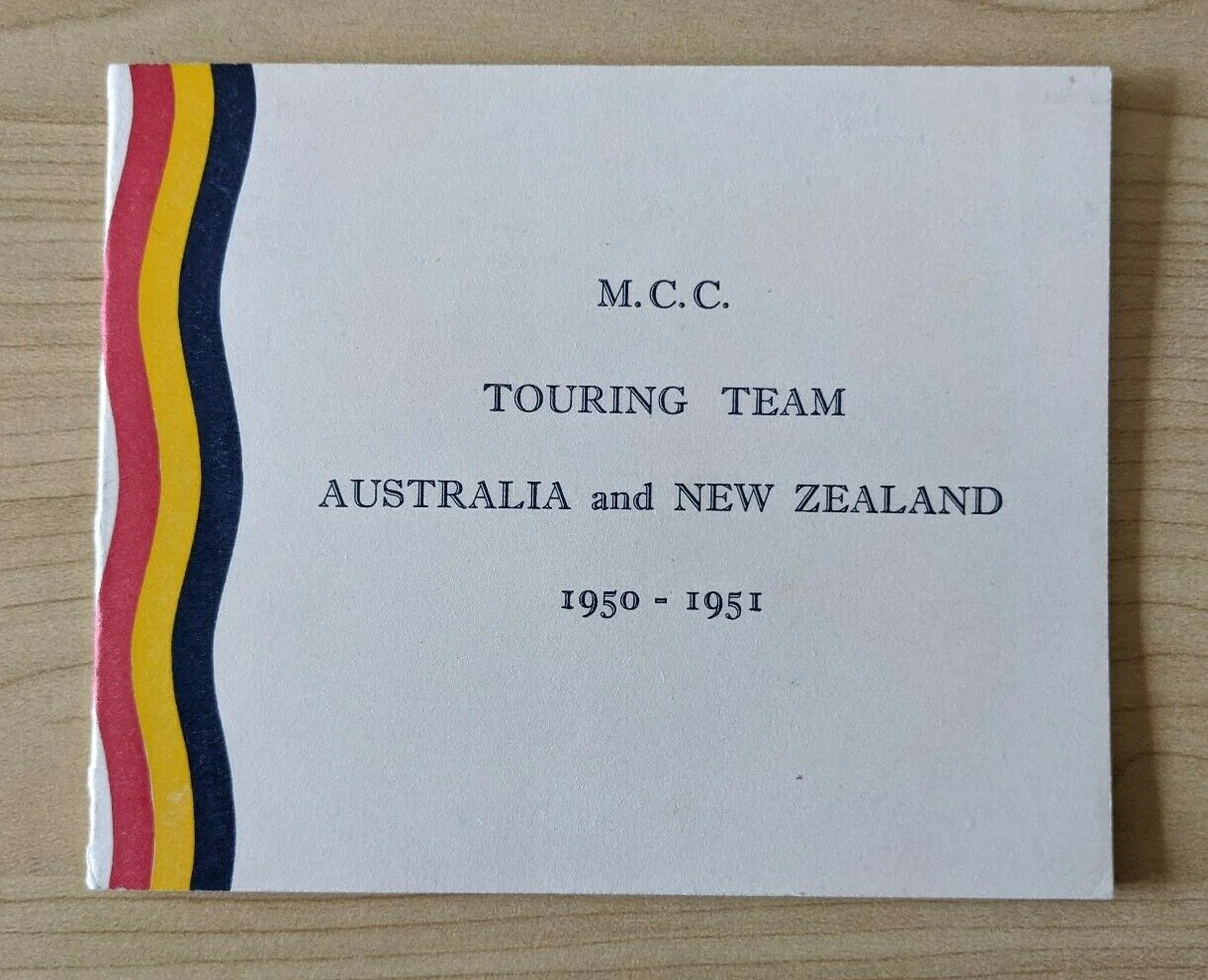 Cricket 195-51 MCC England Touring Team Australia & NZ. Christmas Card & Team Photo - Image 3