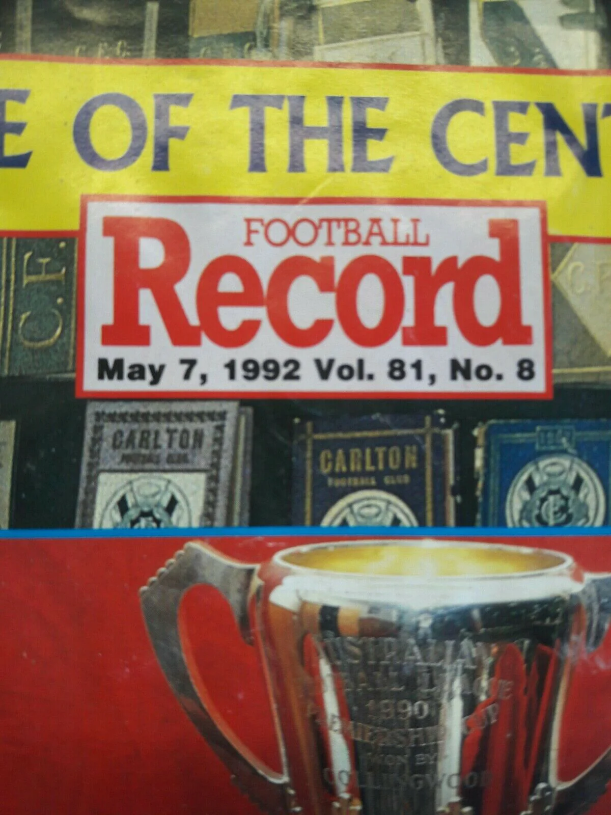 Game Of The Century Football Record May 7th 1992 Vol.81 No.8 Collingwood Vs... - Image 2