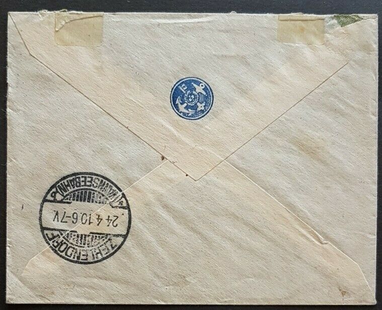 German New Guinea Colonies Germany 1910 registered cover Friedrich-Wilhelmshafen - Image 2