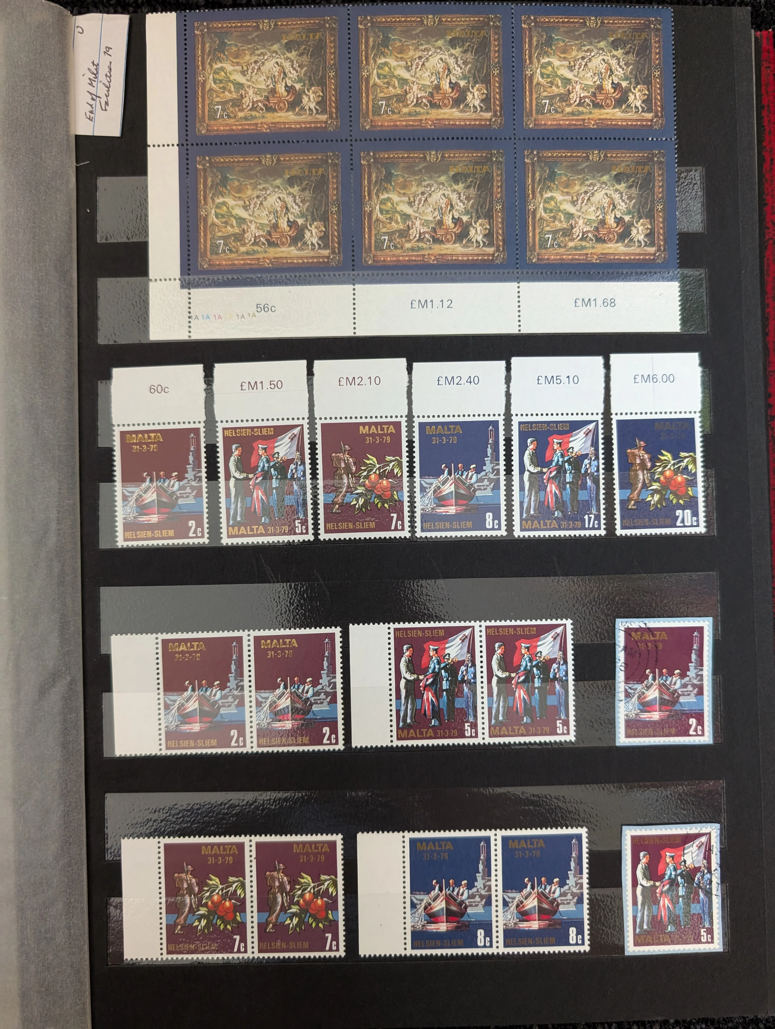 Malta 1978-1980 Stamp Collection in Red Stockbook - Image 4