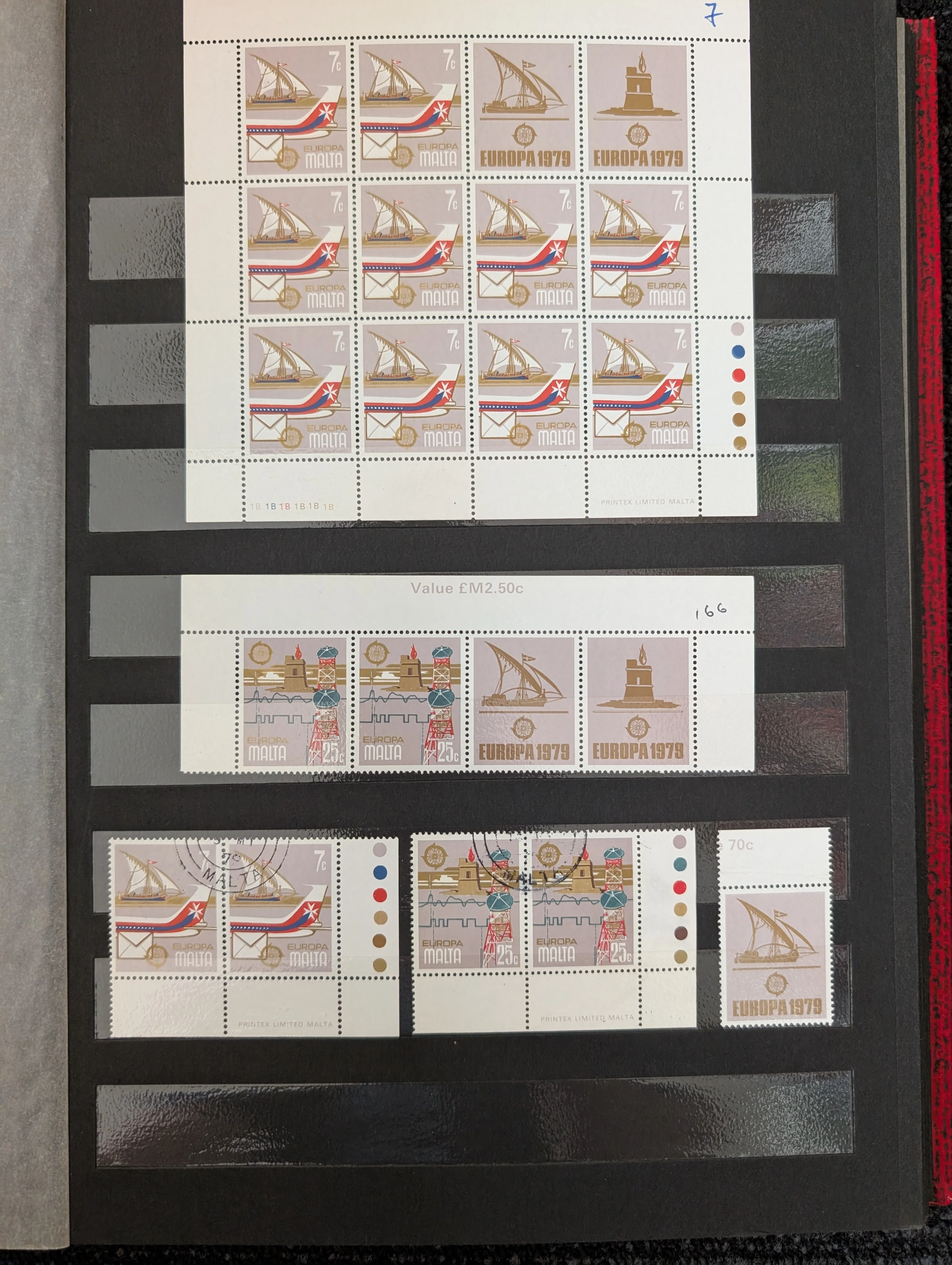 Malta 1978-1980 Stamp Collection in Red Stockbook - Image 5