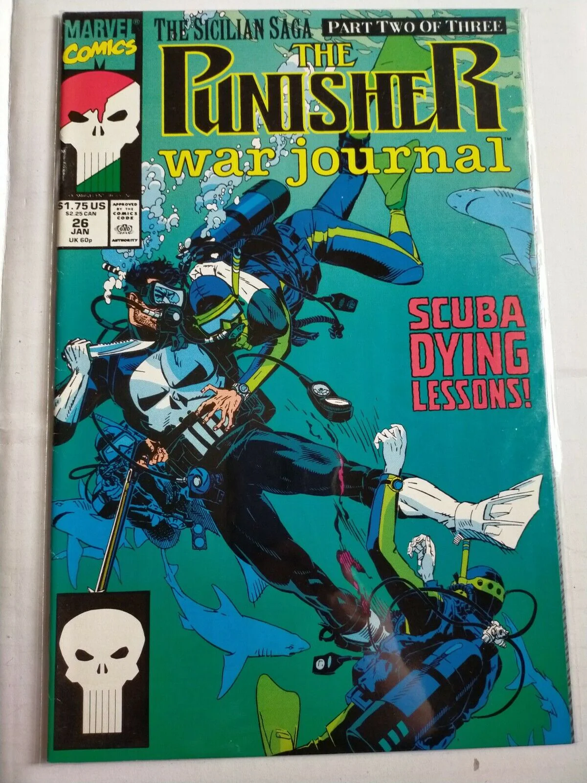 Marvel Comic Book The Sicilian Saga 2/3 The Punisher War Journal No.26 Jan 1991