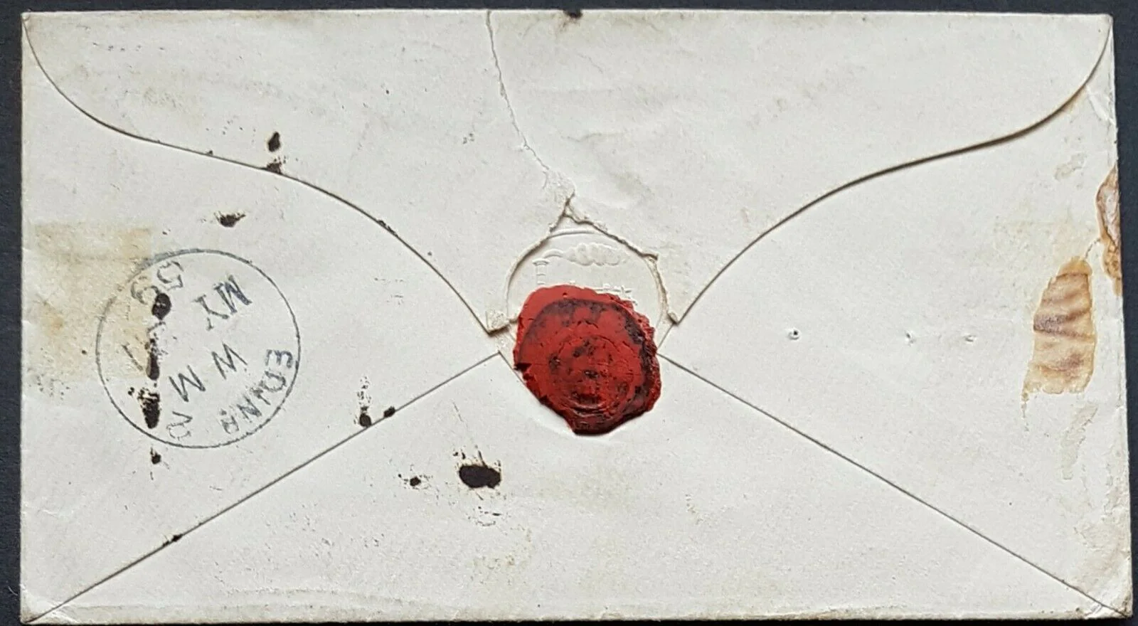 NSW- GB 6d Diadem SG 96 entire 13-3-1859 Sydney to Edinburgh - Image 2
