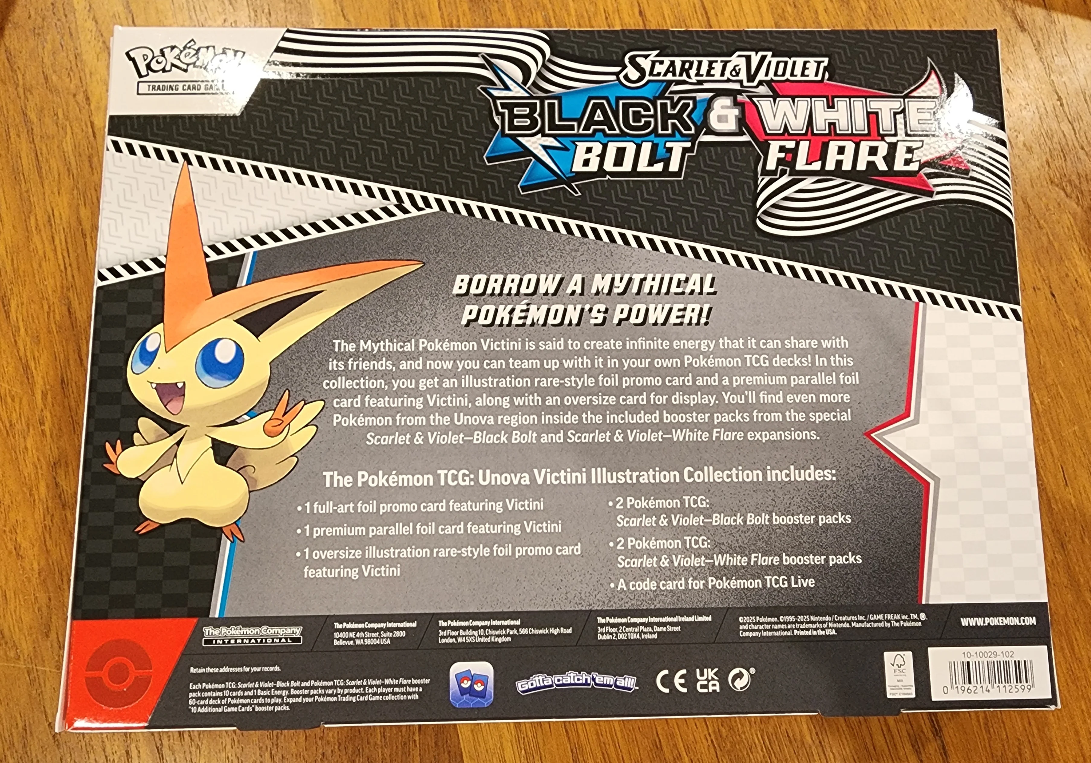 Pokemon TCG Black Bolt White Flare Victini Illustration Collection - Image 2