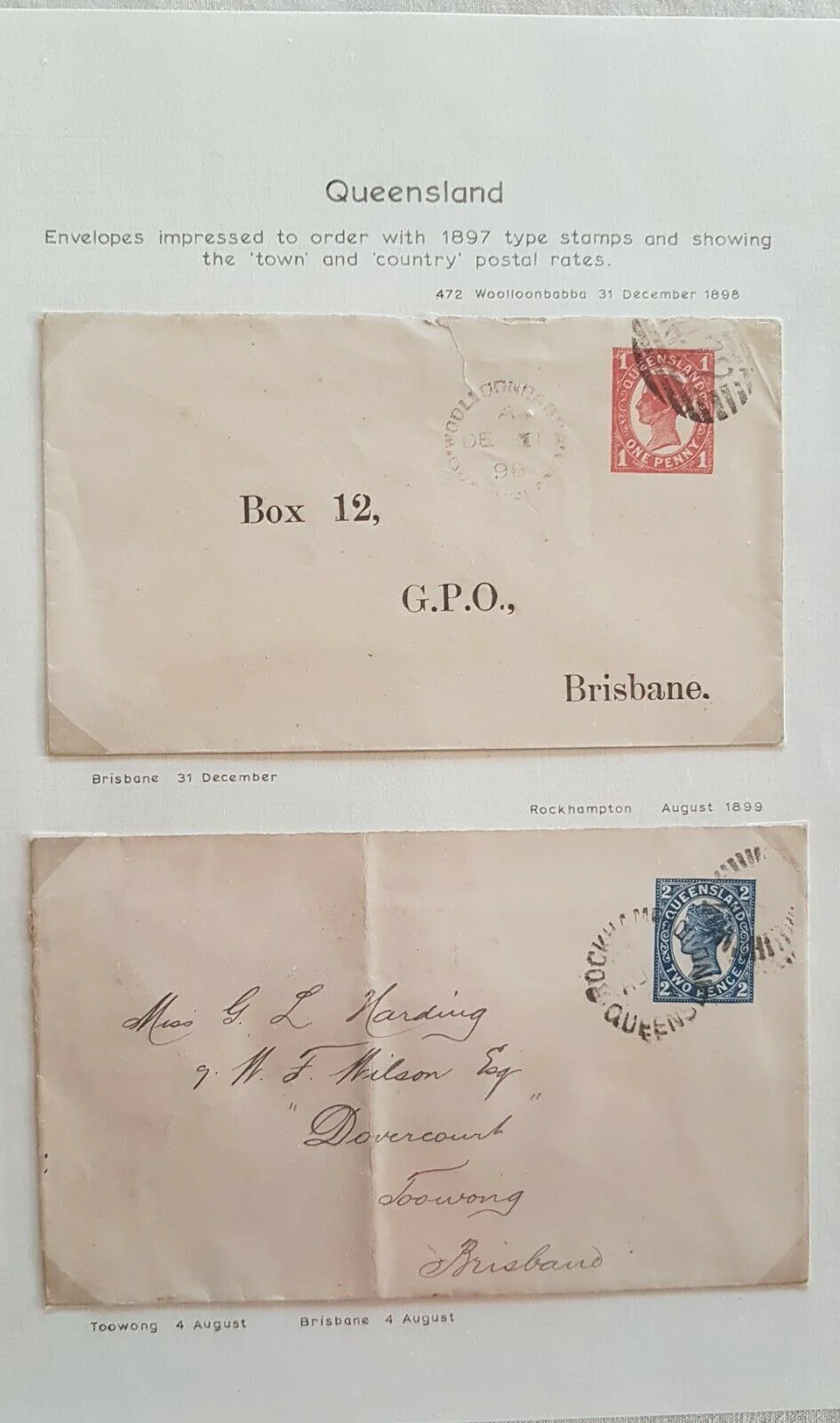 Queensland, Australian States, printed to private order envelope collection - Image 2