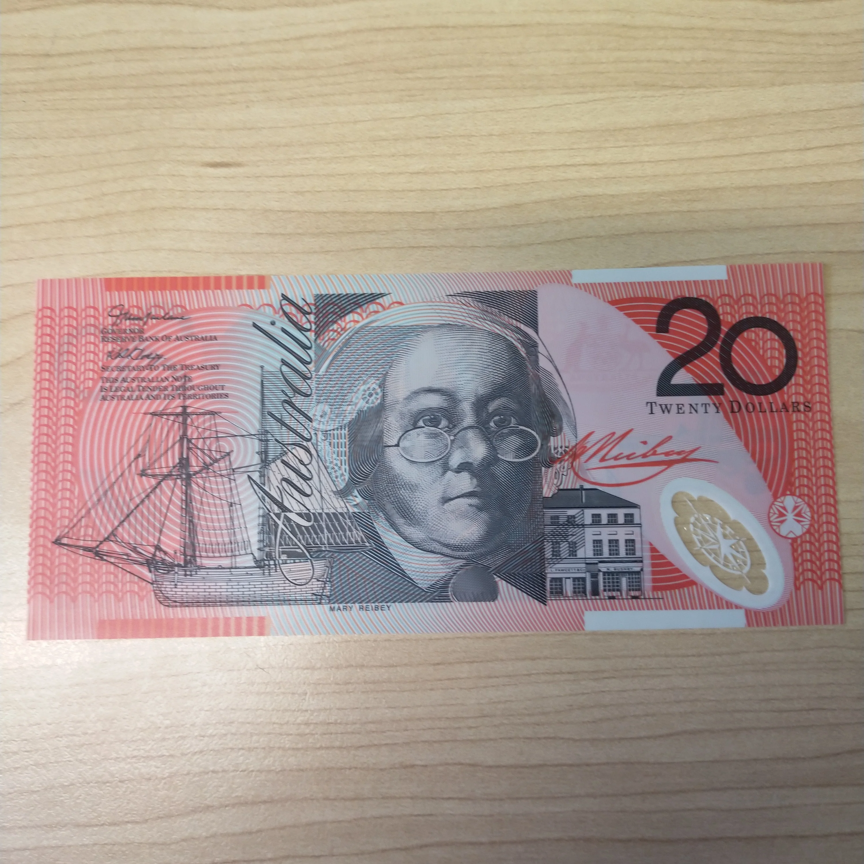 R420bL Australian $20 Last Prefix Macfarlane Henry Uncirculated Banknote DA03 - Image 2