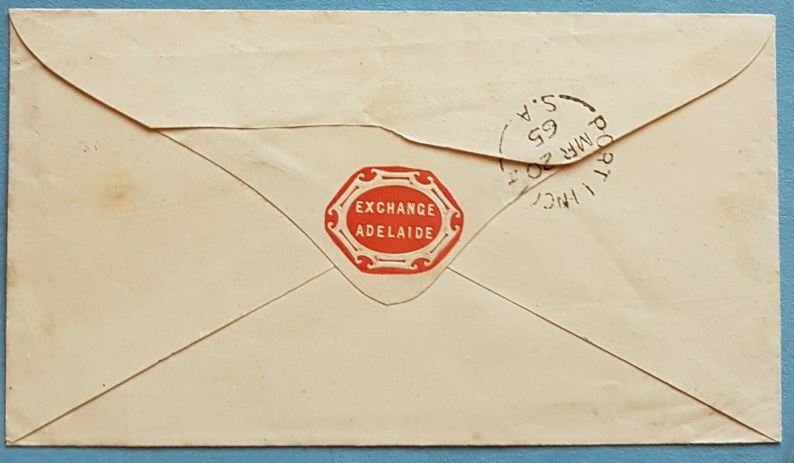 SA, Australian States, 2d roulette on cover from Adelaide to Port Lincoln 1865 - Image 2