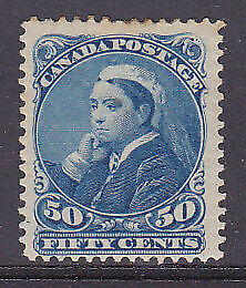 SG 116 50c blue SLIGHT TONING Mint