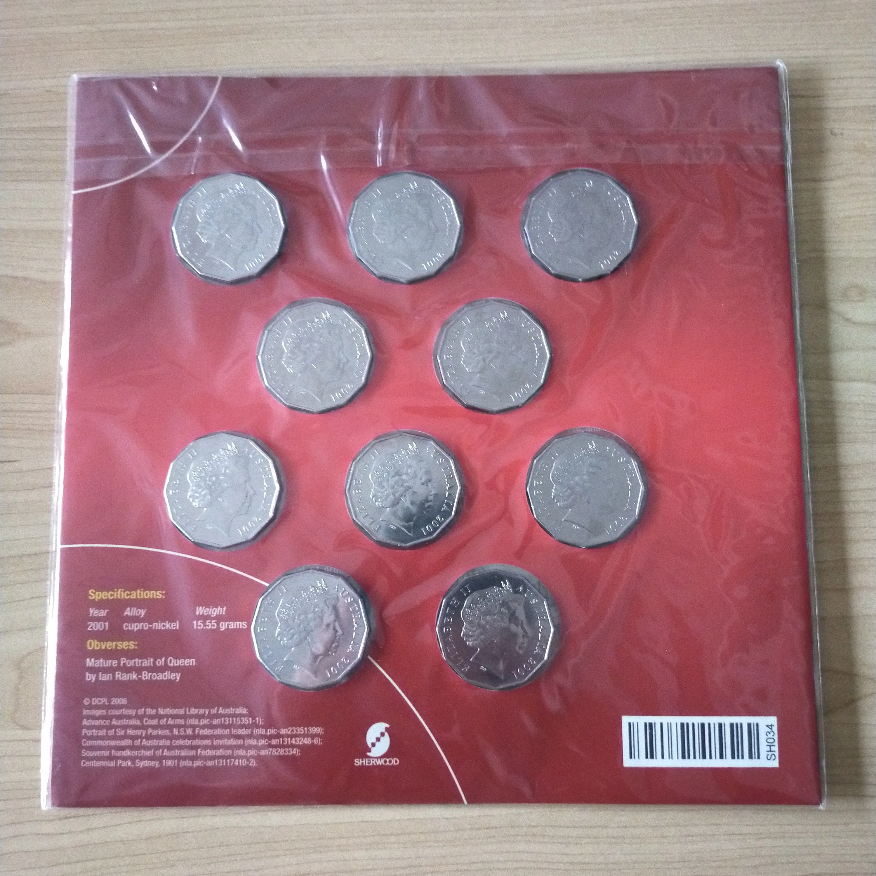 Sherwood 50c Fifty Cent Commemorative Coin Collection 2001 - Image 2