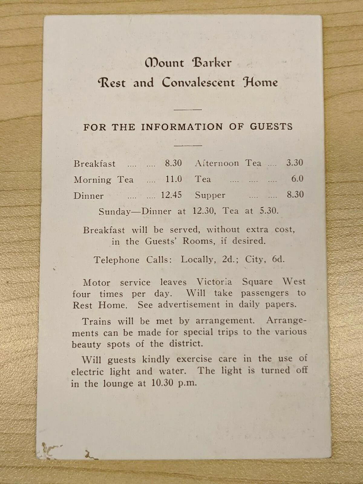 South Australia Post Card Mount Barker Rest and Convalescent Home - Image 3
