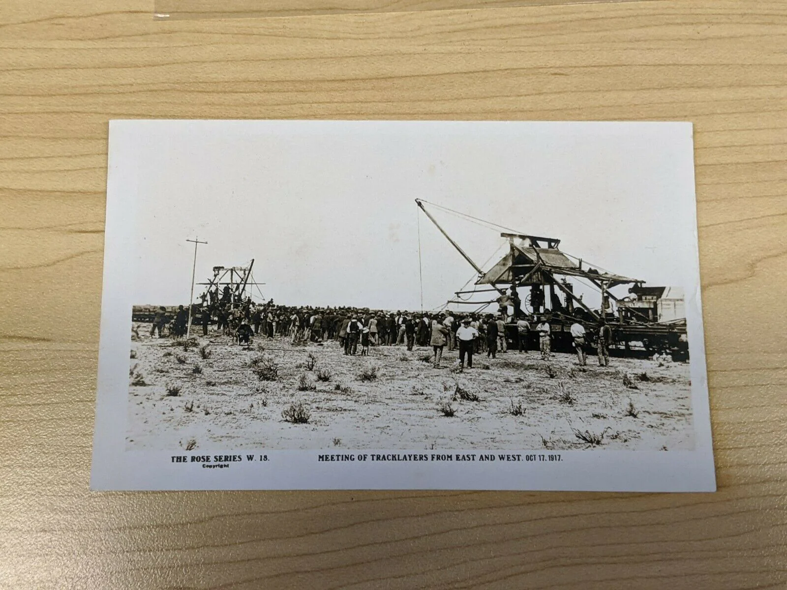 South Australia Post Card Trans- Australian Railway Meeting of Tracklayers