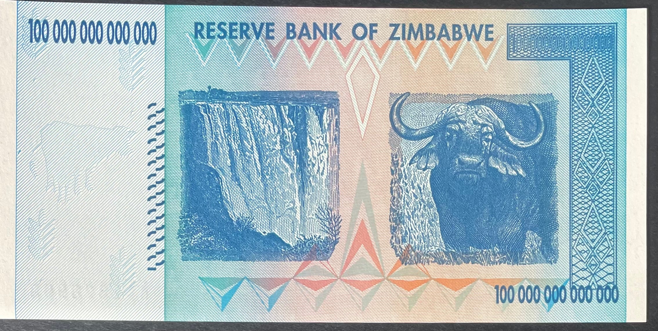 Zimbabwe 2008 One Hundred Trillion Dollars Banknote Uncirculated - Image 2
